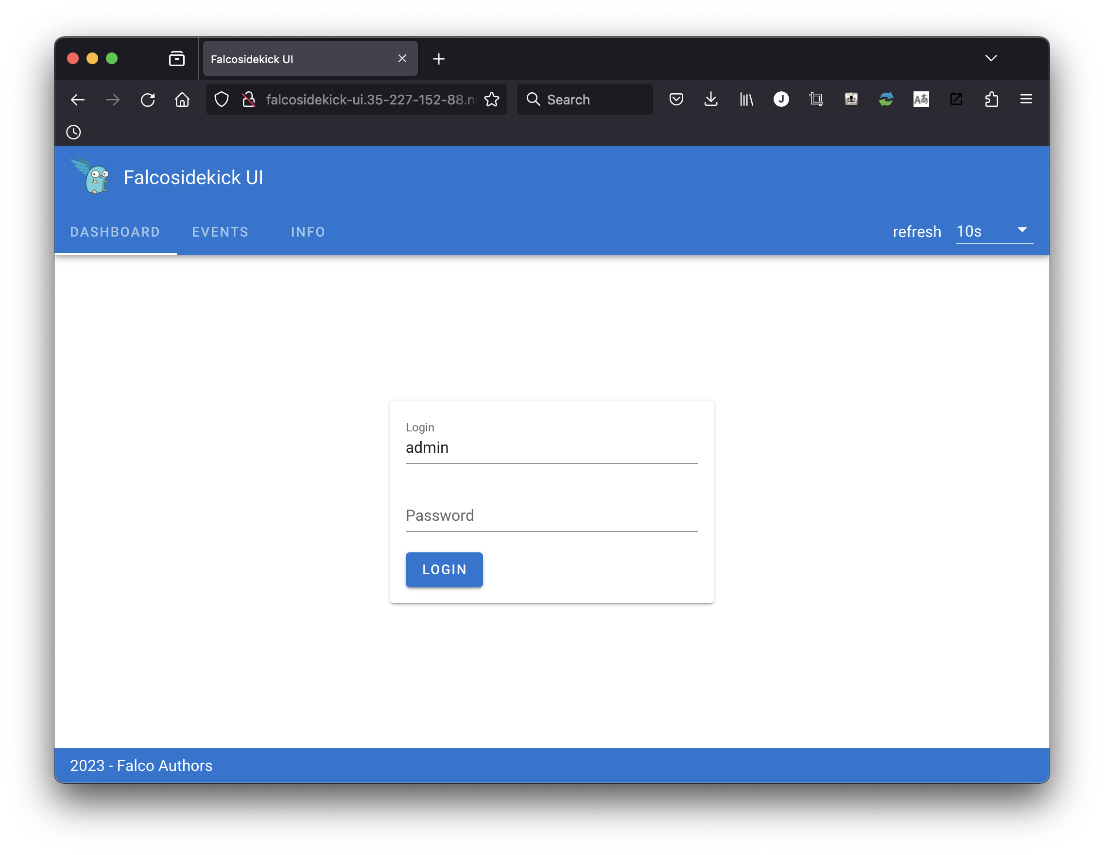 Falcosidekick UI